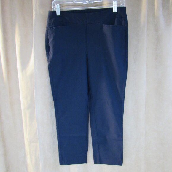 Chicos Dark Blue Brigitte Pull On Cropped Pants Size 0.5(6) Like New - Picture 6 of 16